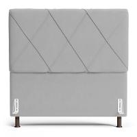 Cabeceira Cama Box Casal Mel 140cm Com Frame Veludo Cinza Claro - Desk Design - 10
