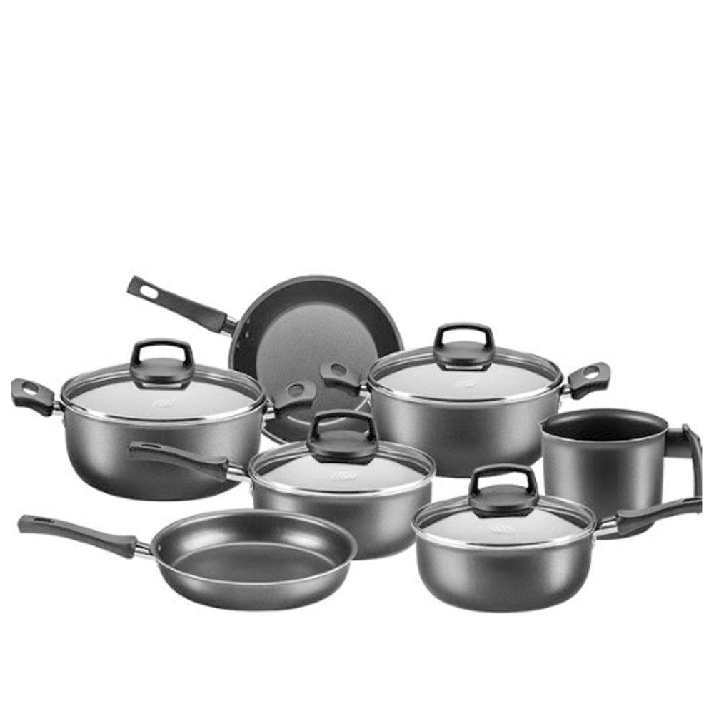 Conjunto De Panelas Mta 7 Peças Antiaderente Safira Grafite - 1