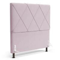 Cabeceira Cama Box Casal Queen Size Mel 160cm Com Frame Suede Rosa Bebê - Desk Design - 1