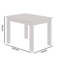 Conjunto De Mesa Arauna Estilo Com 4 Cadeiras Branco Com Preto - 7