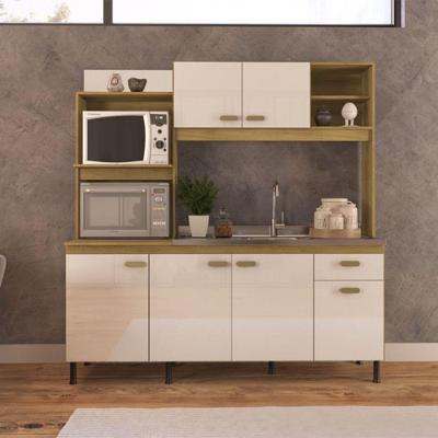 Cozinha 6 Portas 1 Gaveta 1,82M 6170 6170-1-768 Castani