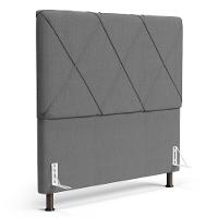 Cabeceira Cama Box Casal Mel 140cm Com Frame Linho Cinza - Desk Design - 1