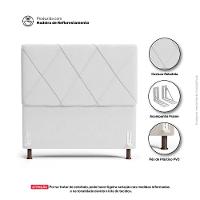 Cabeceira Cama Box Casal Mel 140cm Com Frame Sintético Branco - Desk Design - 8