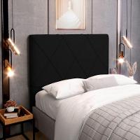 Cabeceira Cama Box Casal Mel 140cm Com Frame Veludo Preto - Desk Design