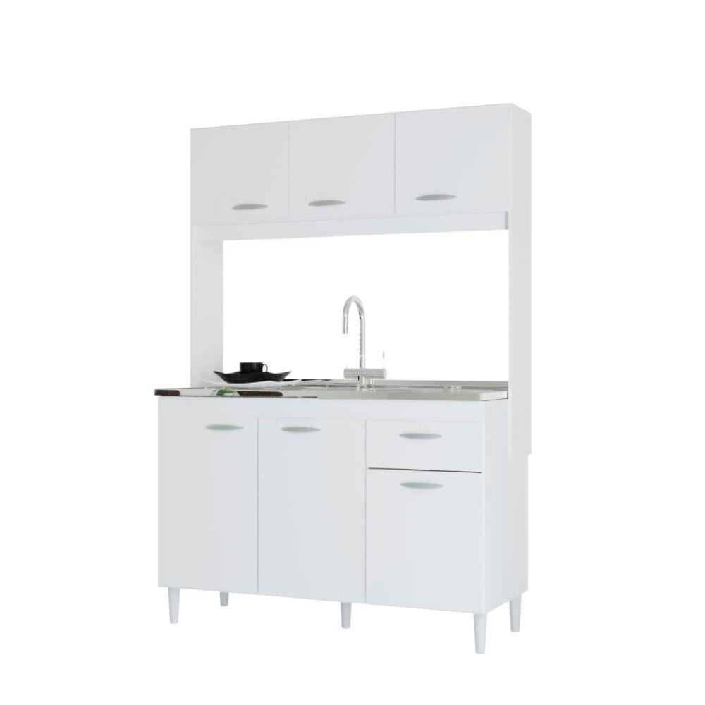 Cozinha Poquema Anete 6 Portas 1 Gaveta Branco - 5