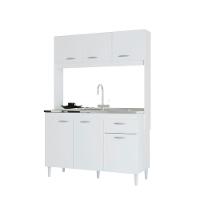 Cozinha Poquema Anete 6 Portas 1 Gaveta Branco - 5