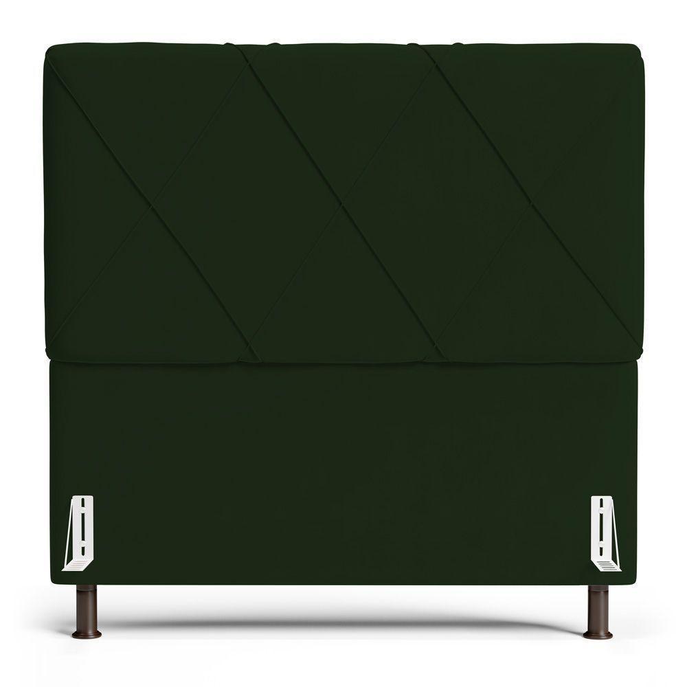 Cabeceira Cama Box Casal Queen Size Mel 160cm Com Frame Veludo Verde - Desk Design - 7