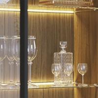 Cristaleira Com 2 Portas E 1 Gaveta Noce Milano/preto Fosco - 5