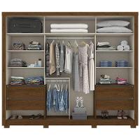 Guarda Roupa Casal Henn 2 Portas Thor Castanho - 3