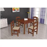 Mesa Arauna Com 4 Cadeiras Primavera Amendoa Bege - 2