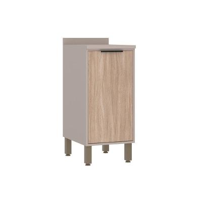 Balcão 40cm 1 Porta Com Tampo Luciane Móveis Cinammon Cumaru
