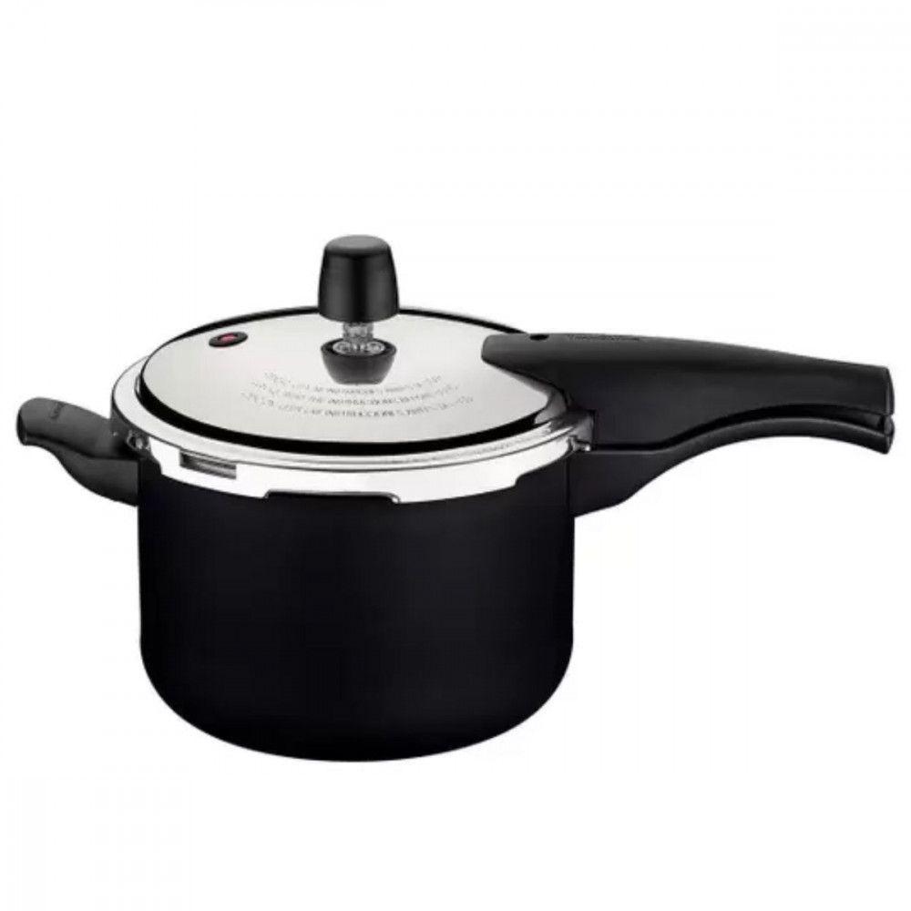 Panela De Pressão Tramontina Vancouver 4,5l Em Alumínio Revestimento Interno E Externo Antiaderente Preto - 1
