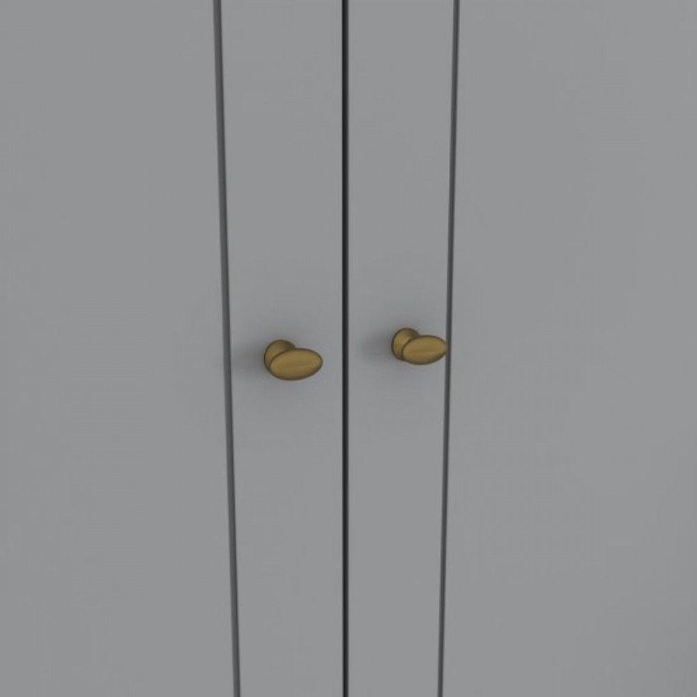 Guarda Roupa Henn Americano 6 Portas 4 Gavetas D205-05 Cinza - 6