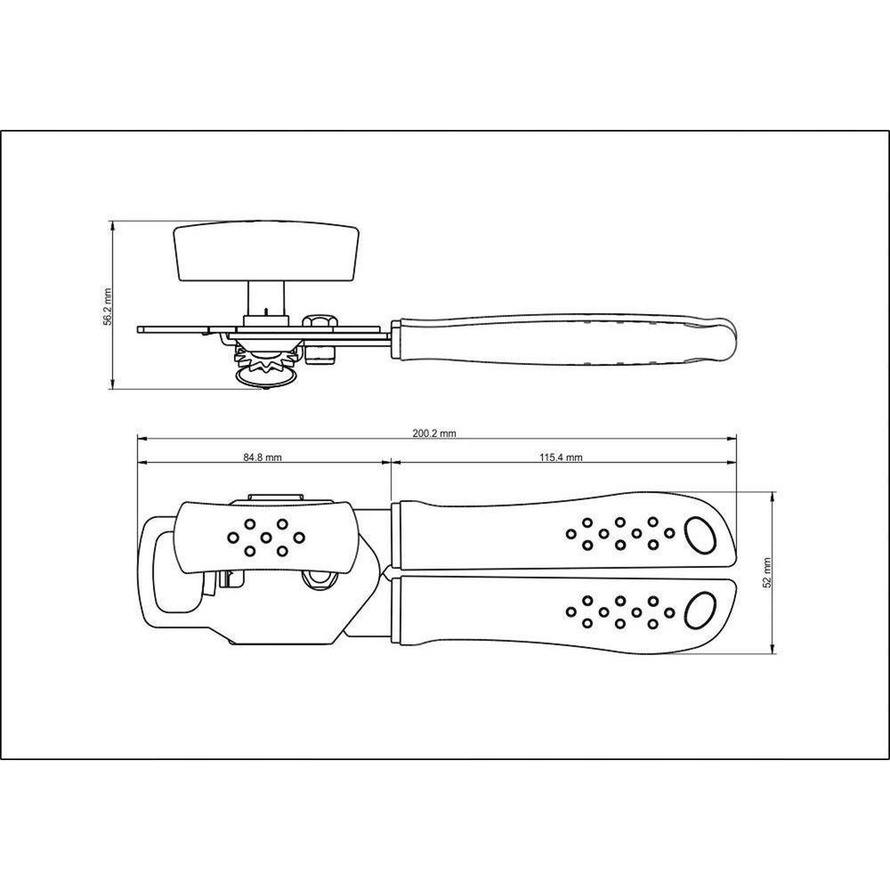 Abridor De Latas Tramontina Utilitá Em Aço Inox Com Cabo De Polipropileno Vermelho Tramontina - 2