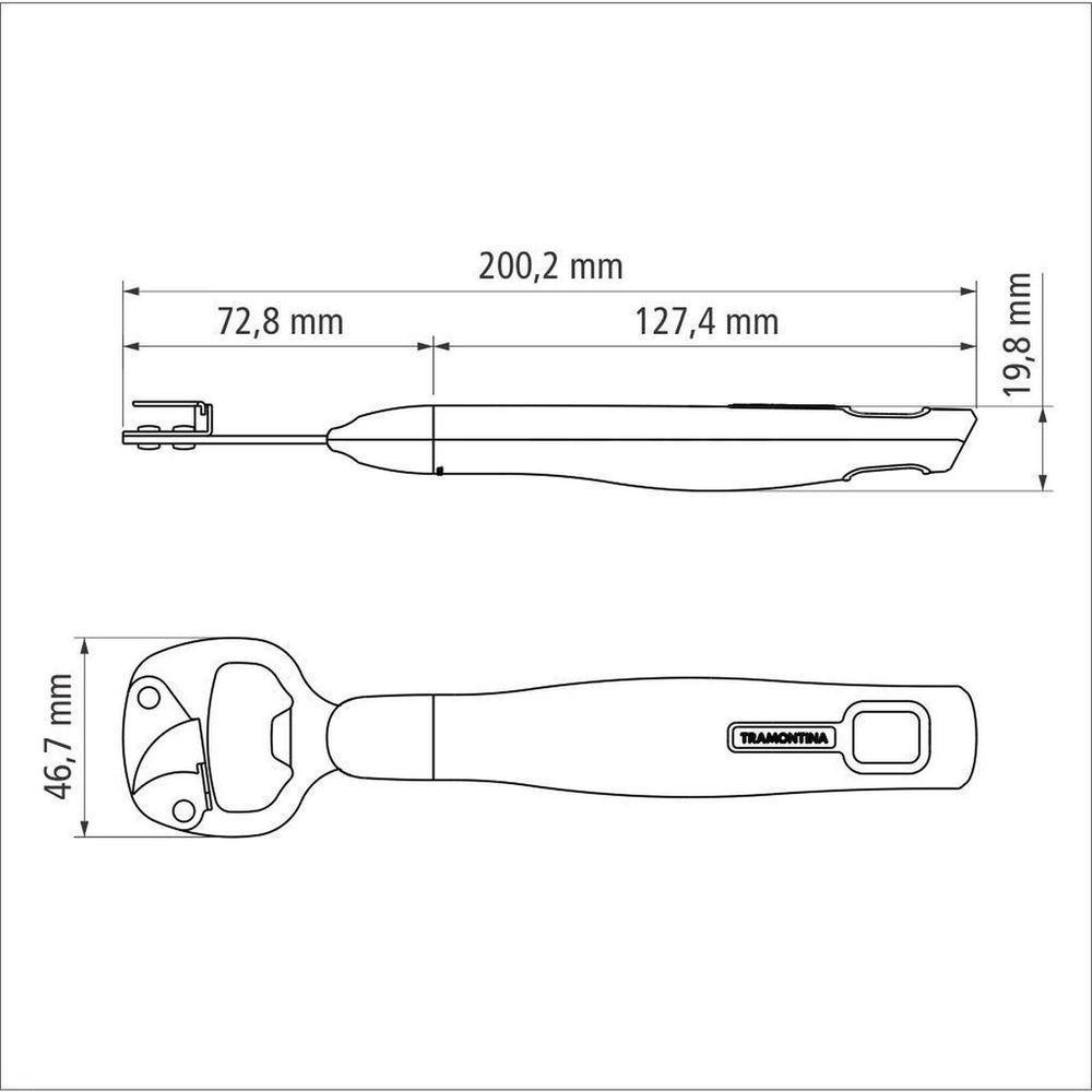 Abridor De Latas Tramontina Verano Com Lâmina Em Aço Inox E Cabo De Polipropileno ônix Tramontina - 5