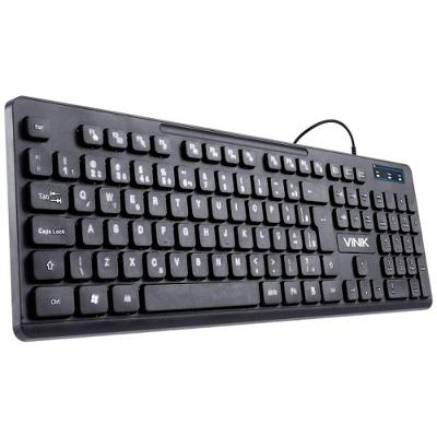 Teclado Multimídia Vinik Tc100, Usb, Slim, Abnt2, Preto