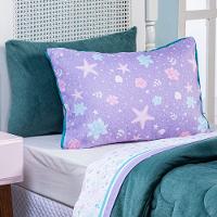 Kit Coberdrom Sereia Verde C/ Almofadas Solteiro 04 Peças - Dupla Face Manta Microfibra - 7