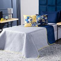 Kit Cobre Leito Futebol Goal Azul Marinho/cinza Dupla Face C/ Almofadas Casal Padrão 05 Peças - 8