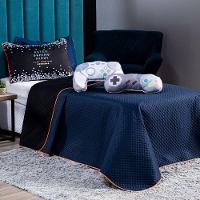 Kit Cobre Leito Retro Game Controle Dupla Face C/ Almofadas Casal Padrão 07 Peças