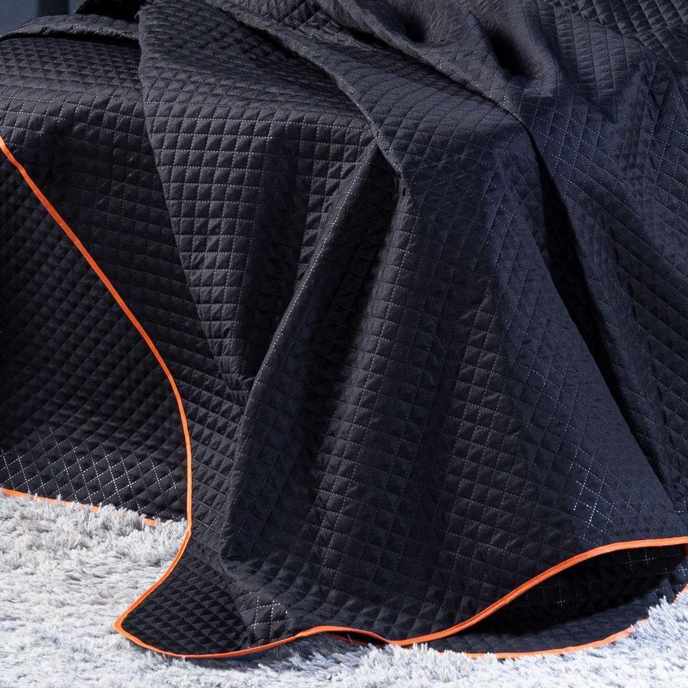 Kit Cobre Leito Gamer Day Preto/azul Marinho Dupla Face C/ Almofadas Queen 05 Peças - 5