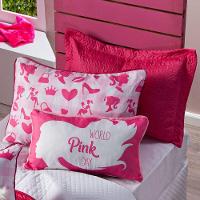 Kit Cobre Leito Paty Pink Dupla Face C/ Almofadas Solteiro 06 Peças - 5