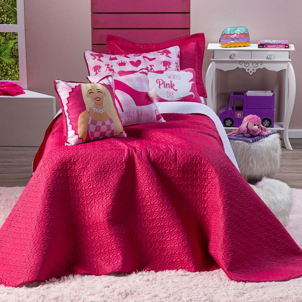 Kit Cobre Leito Paty Pink Dupla Face C/ Almofadas Queen 08 Peças - 3