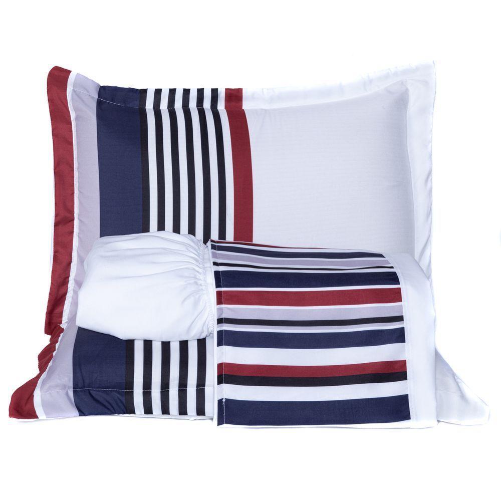 Jogo De Cama Versalhes Branco King 04 Peças - Micropercal 180 Fios - 1