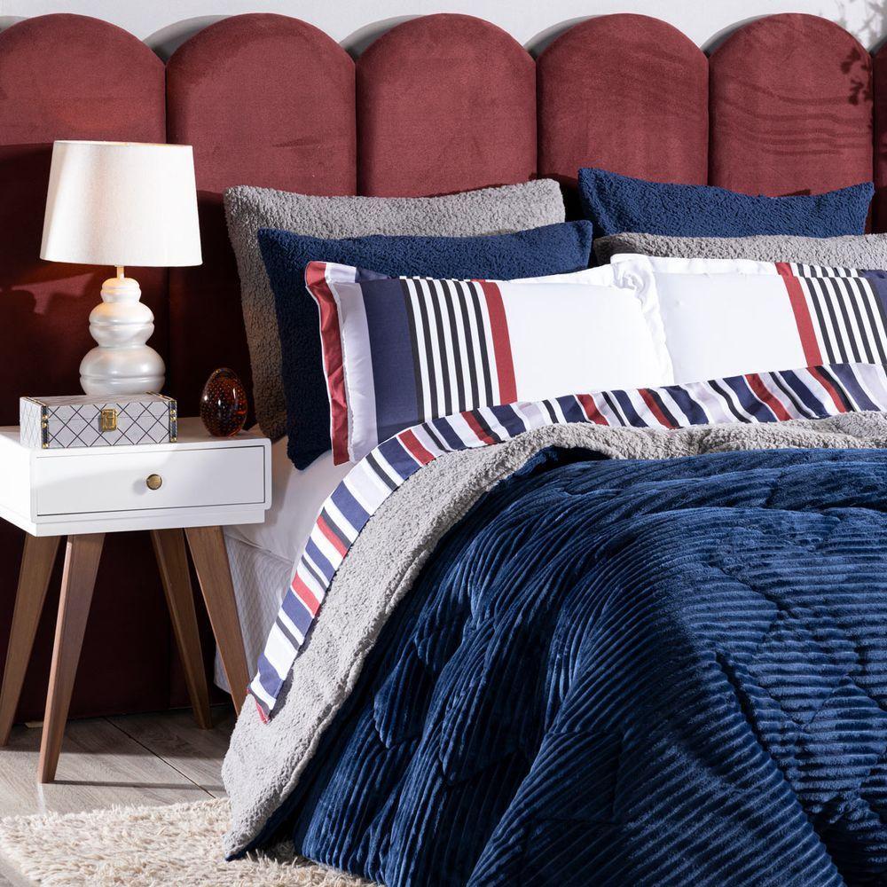 Jogo De Cama Versalhes Branco King 04 Peças - Micropercal 180 Fios - 2