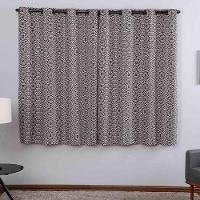 Cortina Ipanema Jacquard Estampado 2,00x1,70m Para Sala Quarto Varão 2m - Azulejo Cinza - 1
