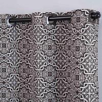 Cortina Ipanema Jacquard Estampado 2,00x1,70m Para Sala Quarto Varão 2m - Azulejo Cinza - 2