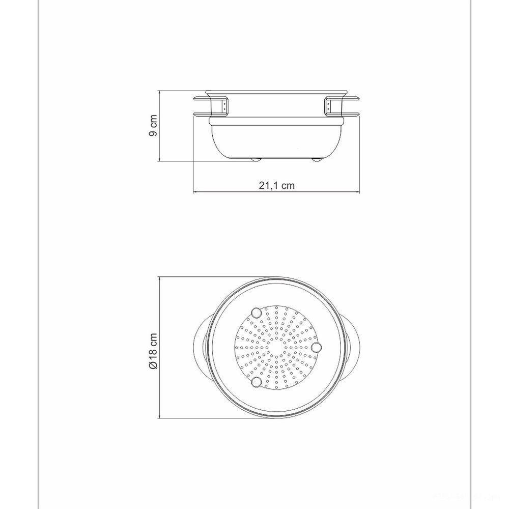 Cozi-vapore Tramontina Solar Em Inox Com Alças 16 Cm 1,6 L Tramontina - 6