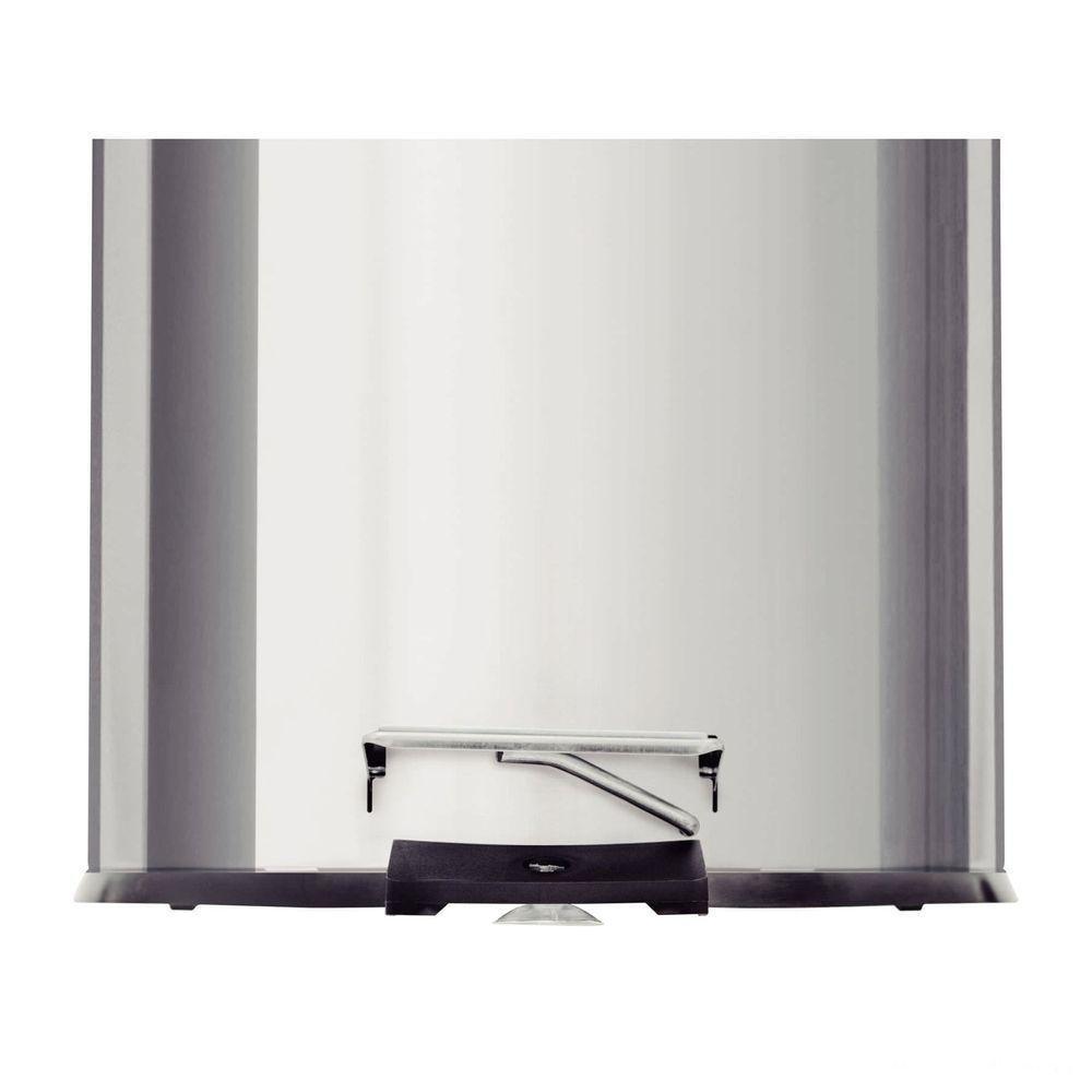 Lixeira Inox Com Pedal Brasil Com Acabamento Polido E Balde Interno Removível 30 L - 3