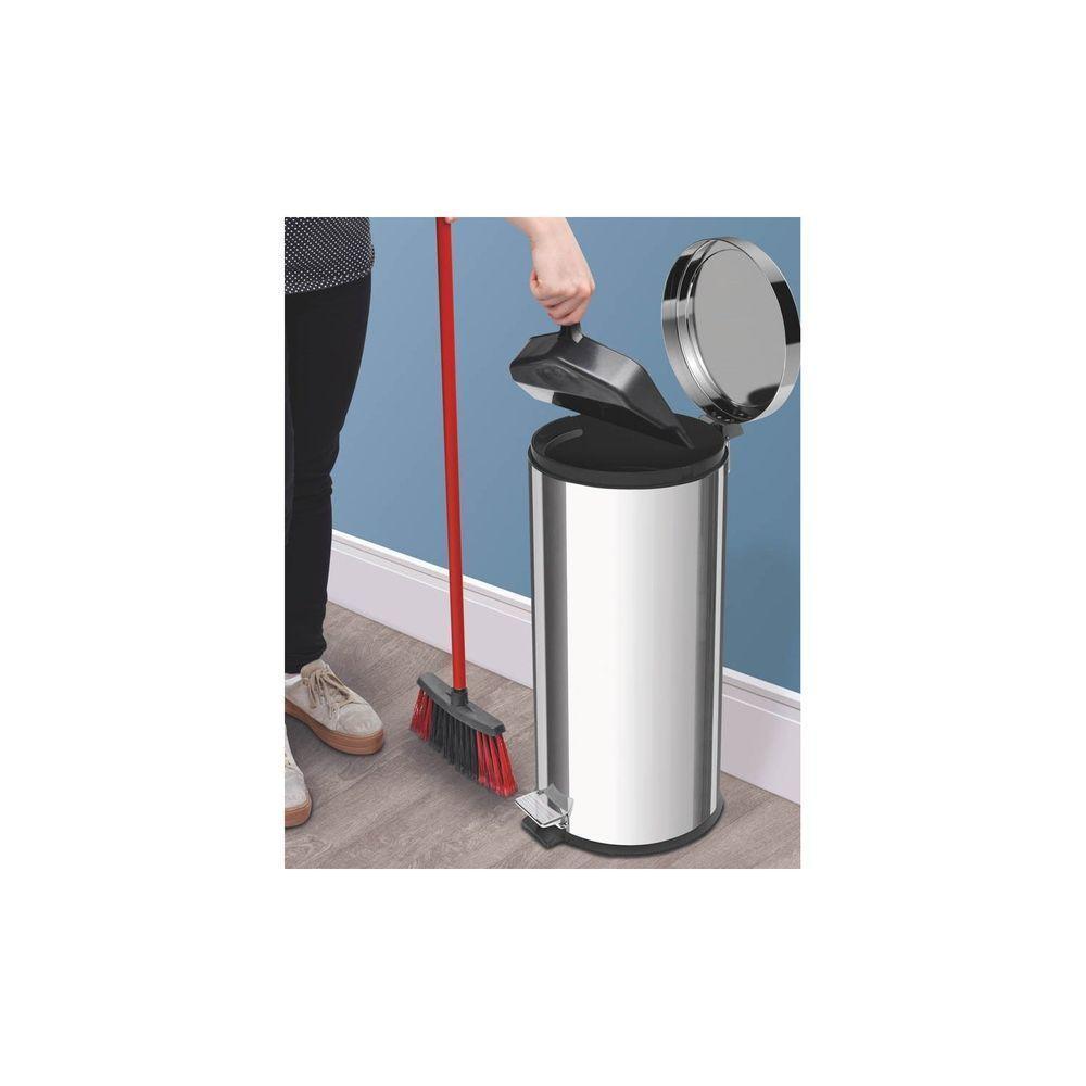 Lixeira Inox Com Pedal Brasil Com Acabamento Polido E Balde Interno Removível 30 L - 4