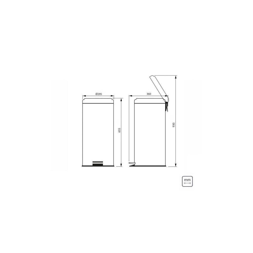 Lixeira Inox Com Pedal Brasil Com Acabamento Polido E Balde Interno Removível 30 L - 10