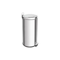 Lixeira Inox Com Pedal Brasil Com Acabamento Polido E Balde Interno Removível 30 L - 1