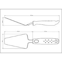 Espátula Para Pizza Tramontina Utilitá Em Aço Inox Com Cabo De Polipropileno Vermelho Tramontina