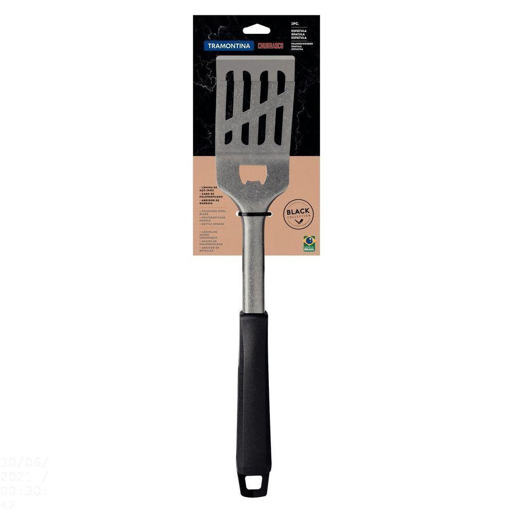 Espátula Churrasco Black Com Lâmina Em Aço Inox E Cabo De Polipropileno Preto Com Abridor - 2