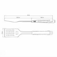 Espátula Churrasco Black Com Lâmina Em Aço Inox E Cabo De Polipropileno Preto Com Abridor - 5