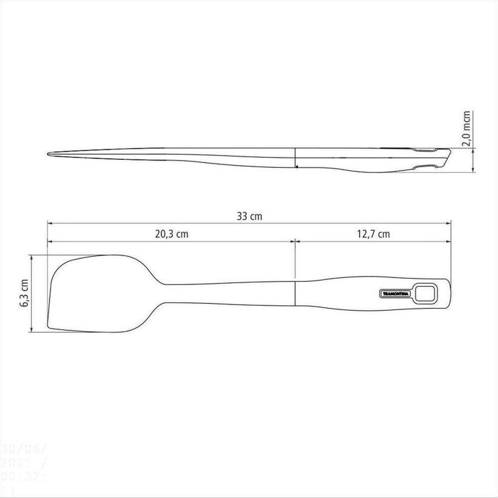 Espátula Tramontina Verano Em Silicone Com Cabo De Polipropileno ônix Tramontina - 5