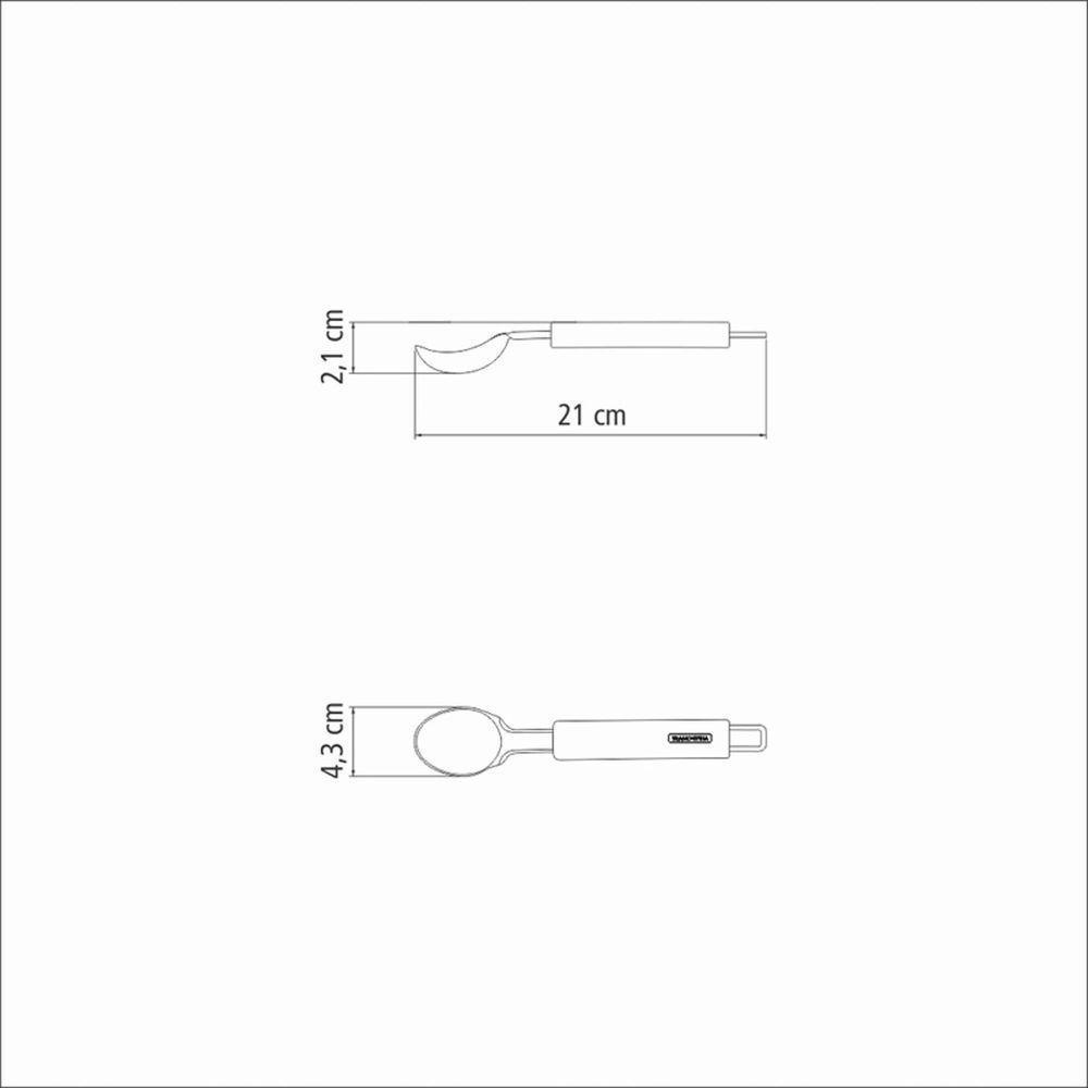 Colher Para Sorvete Tramontina Marffim Em Aço Inox Tramontina - 4