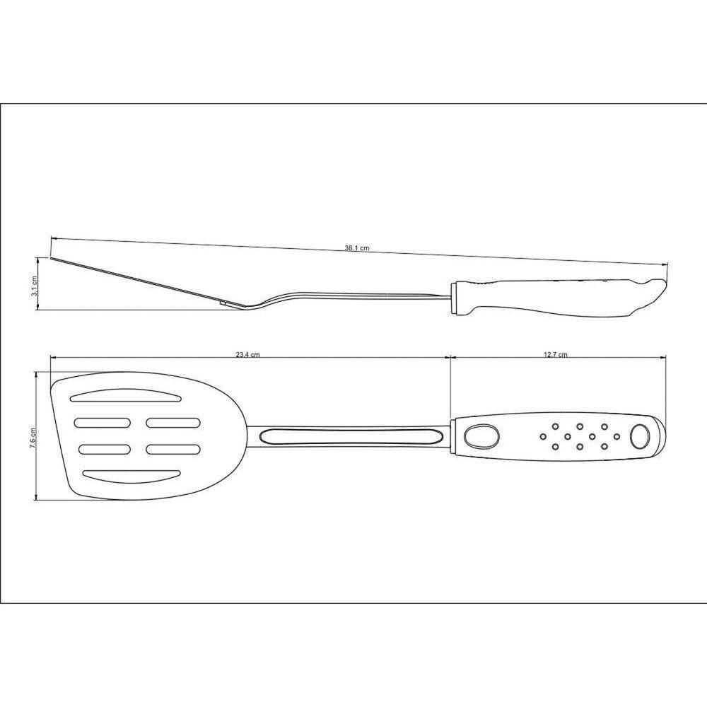 Espátula Tramontina Utilitá Em Aço Inox Com Cabo De Polipropileno Vermelho Tramontina - 2