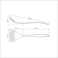 Espumadeira Tramontina Movin Em Nylon Cinza Com Cabo De Aço Inox Cinza Tramontina - 2