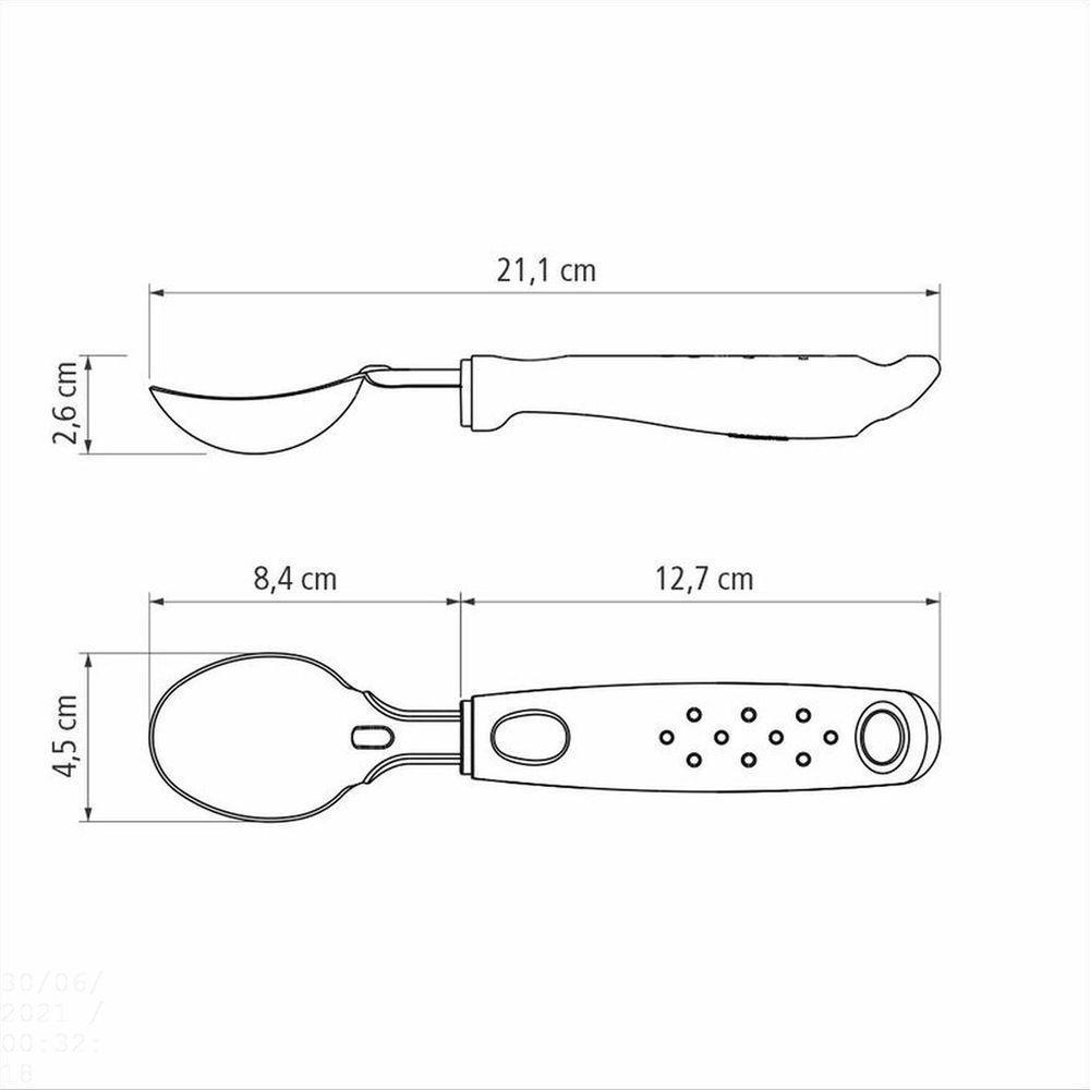 Concha Para Sorvete Utilitá Com Lâmina Em Aço Inox E Cabo De Polipropileno Preto - 4