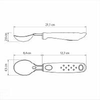 Concha Para Sorvete Utilitá Com Lâmina Em Aço Inox E Cabo De Polipropileno Preto
