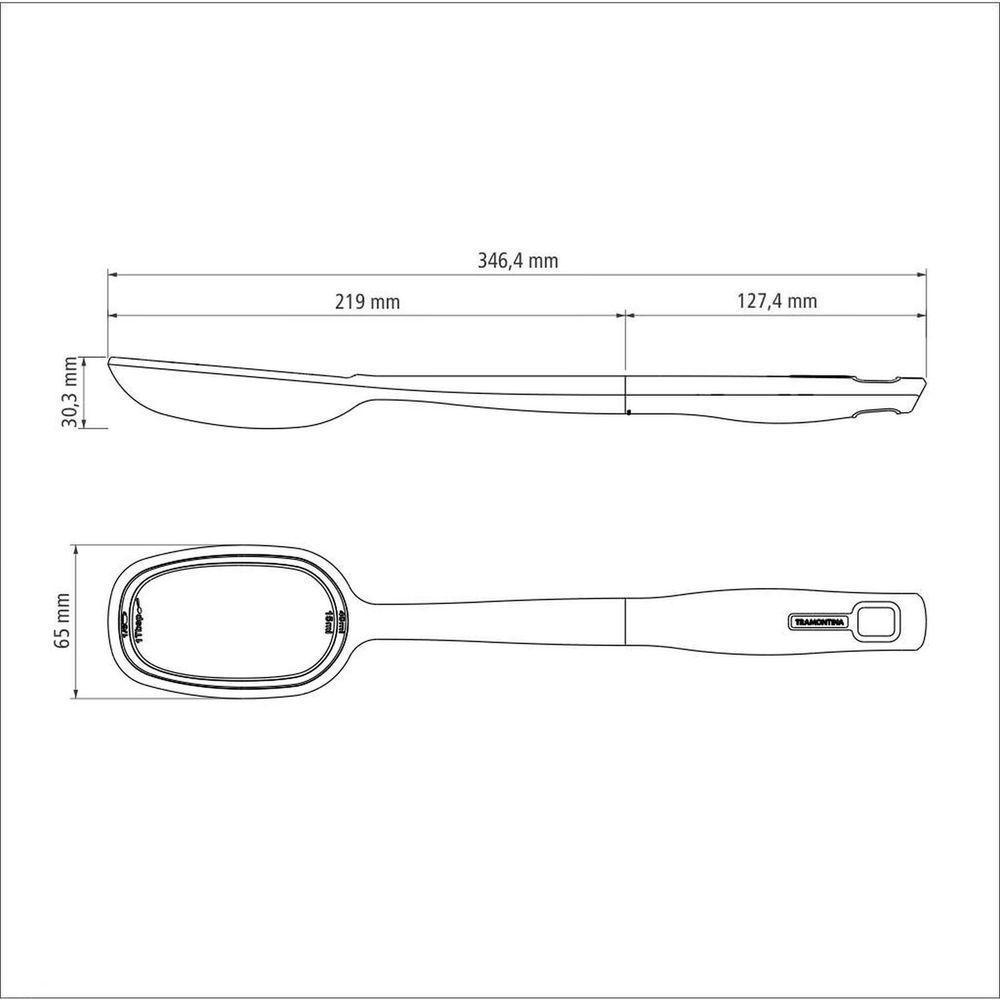 Colher Para Servir Tramontina Verano Com Bojo Em Nylon E Cabo De Polipropileno ônix Tramontina - 3