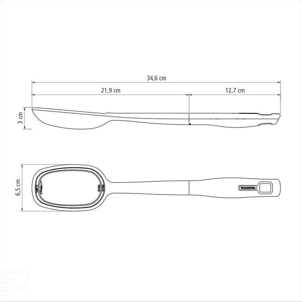Colher Para Servir Tramontina Verano Com Bojo Em Nylon E Cabo De Polipropileno ônix Tramontina - 4