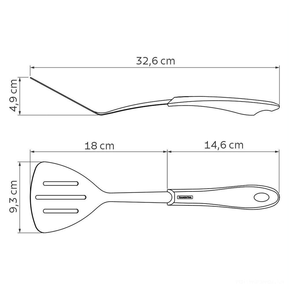 Espátula Tramontina Fluence Com Lâmina Em Aço Inox E Cabo Em Polipropileno Vermelho Tramontina - 3