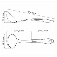 Concha Tramontina Fluence Com Lâmina Em Aço Inox E Cabo Em Polipropileno Vermelho Tramontina - 7