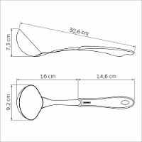 Concha Tramontina Fluence Com Lâmina Em Aço Inox E Cabo Em Polipropileno Vermelho Tramontina - 10