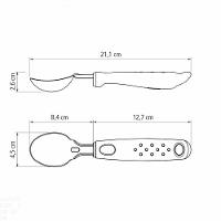 Concha Para Sorvete Utilitá Com Lâmina Em Aço Inox E Cabo De Polipropileno Branco - 3